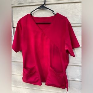 Red Dagacci Scrub Top